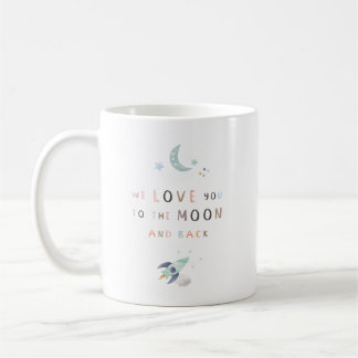 Caneca De Café Nós Te Amo Na Lua E Na Lua De Trás