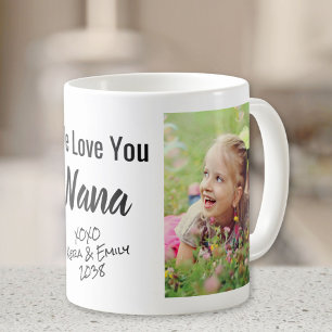 Caneca De Café Nós Te Amo Nana Personalizada Nomes De Fotos