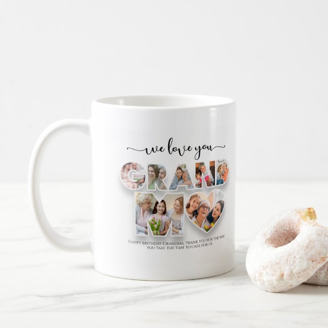 Caneca De Café Nós Te Amo Vovó Foto Mug (Com Donut)