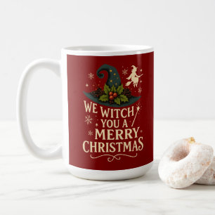 Caneca De Café Nós Te Enfeitiçamos com um Feliz Natal