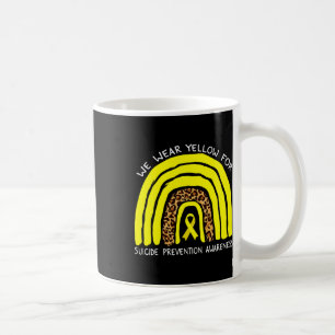 Caneca De Café Nós Vestimos Arco-Íris Amarelo Para A Prevenção Do