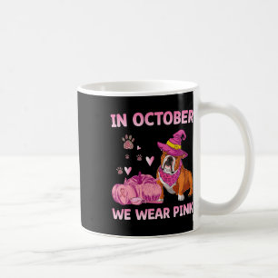 Caneca De Café Nós Vestimos Inglês Rosa Bulldog Cancer de Mama Aw