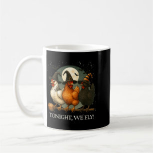 Caneca De Café Nós Voamos Frango Engraçado Temporada Assustadora