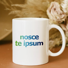 Caneca De Café Nosce Te Ipsum-Know Thyself-Expressões