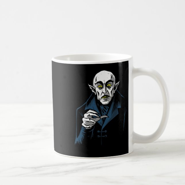 Caneca De Café Nosferatu Halloween Vampire Horror Dracula (Direita)