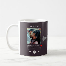 Caneca De Café Nossa canção favorita - Foto personalizada