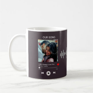 Caneca De Café Nossa canção favorita - Foto personalizada