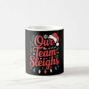 Caneca De Café Nossa Equipe Derruba Luzes de Renas do Papai Noel