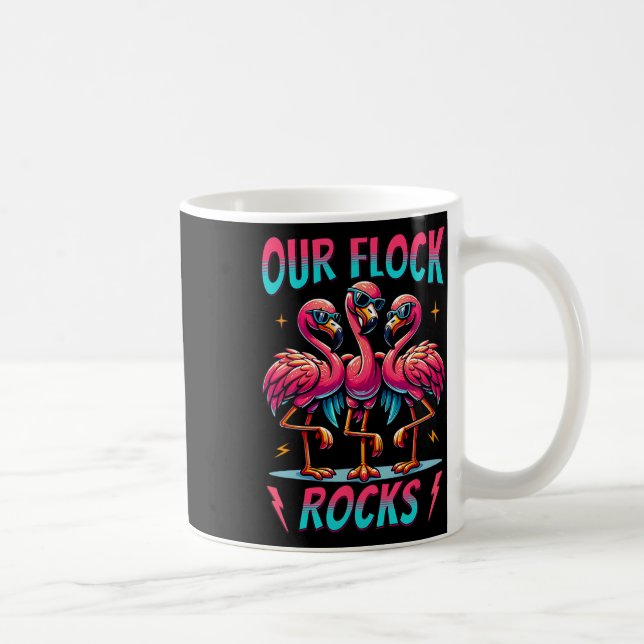 Caneca De Café Nossa Família Flocos Fogueira Fofa Façada Flamingo (Direita)