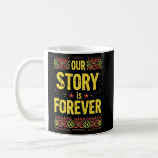 Caneca De Café Nossa história é para sempre" Padrão tribal - Vin