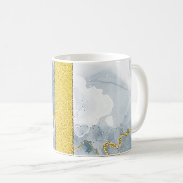Caneca De Café Nossa Marble Mug para Cozinha e Decor (Frente Esquerda)