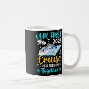 Caneca De Café Nossa Primeira Viagem de Cruzeiro 2025 Juntos Enco