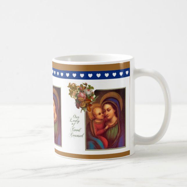 Caneca De Café Nossa senhora da Virgem Maria abençoada bom (Direita)