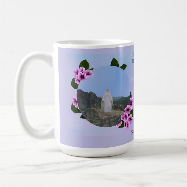 Caneca De Café Nossa Senhora das Montanhas Rochosas - Estátua de  (Esquerda)