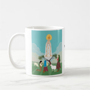 Caneca De Café Nossa Senhora de Fátima e os três pastores