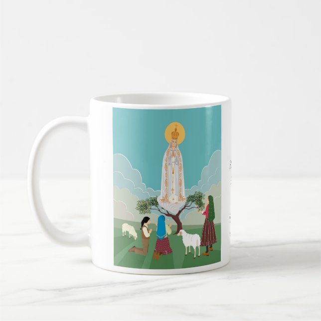 Caneca De Café Nossa Senhora de Fátima e os três pastores (Esquerda)