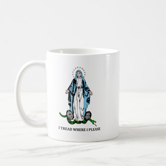 Caneca De Café Nossa Senhora de Guadalupe abençoada Dama Católica (Esquerda)