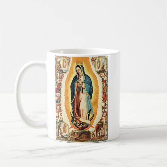 Caneca De Café Nossa Senhora de Guadalupe Arte Radiante (Esquerda)