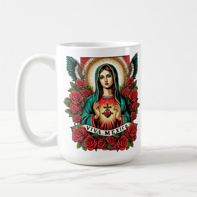 Caneca De Café Nossa Senhora de Guadalupe Mãe Maria Viva Arte do  (Esquerda)