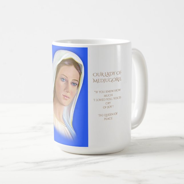 Caneca De Café Nossa Senhora de Medjugorje (Frente Esquerda)