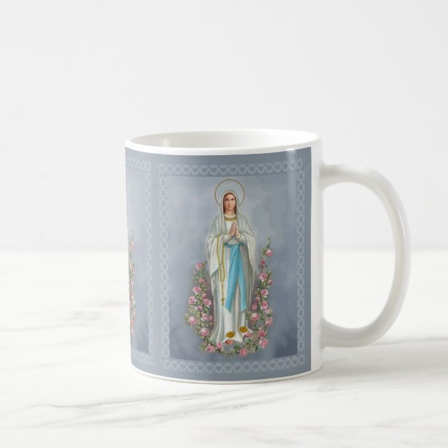 Caneca De Café Nossa senhora de rosas da Virgem Maria do rosário (Direita)