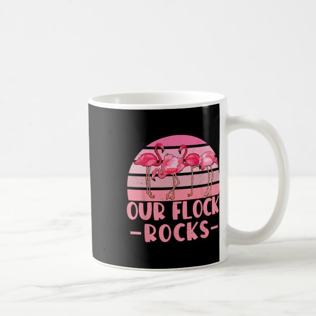 Caneca De Café Nossas Foguetes Flamingos Férias Familiares De Fog (Direita)