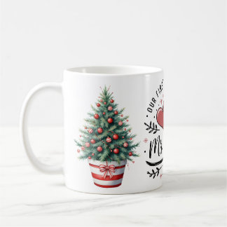 Caneca De Café Nosso 1º Natal como Sr e Sra Mug