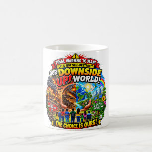 Caneca De Café Nosso Mundo de Cabeça para Baixo: A Escolha É Noss