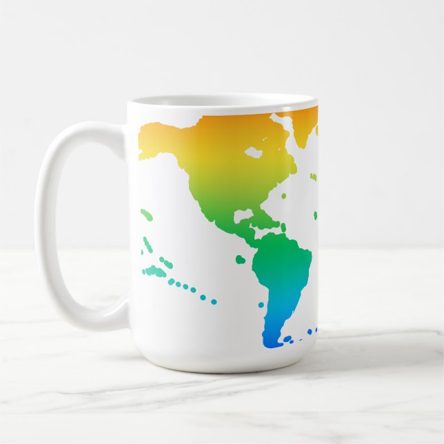 Caneca De Café Nosso Planeta Colorido (Esquerda)