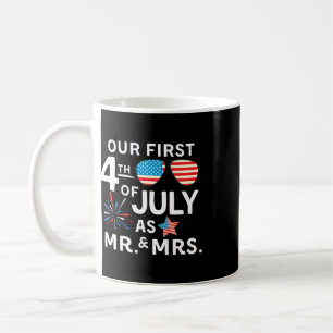 Caneca De Café Nosso Primeiro 4 De Julho Como Casais Sr. e Sra. 4