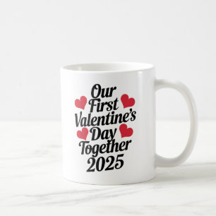 Caneca De Café Nosso Primeiro Dia de os namorados Juntos 2025