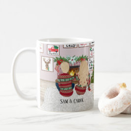 Caneca De Café Nosso primeiro Natal, Casado e Feliz, Sr. & Sra. M