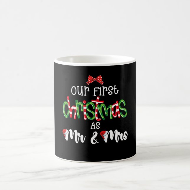Caneca De Café Nosso Primeiro Natal Como Esposa e Marido Senhor e (Centro)