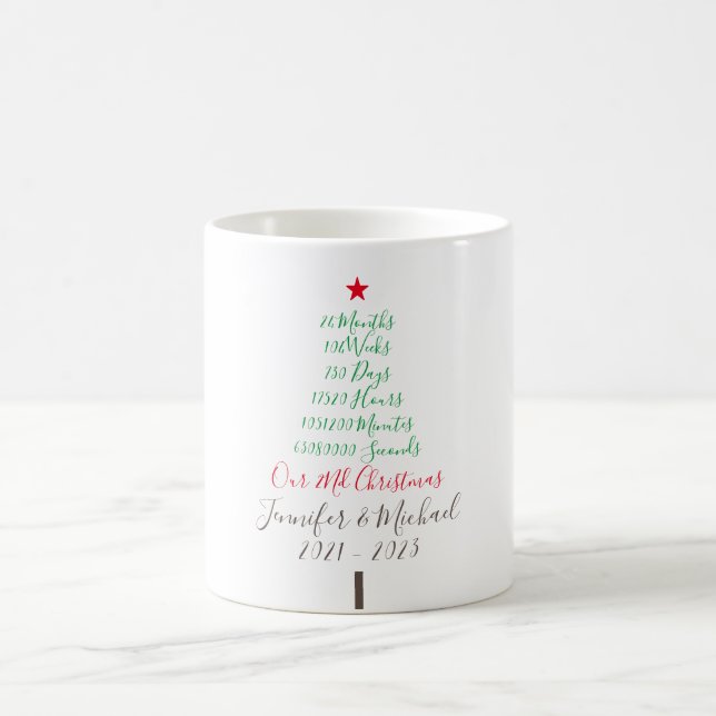 Caneca De Café Nosso segundo Natal dois anos de aniversário de ca (Centro)