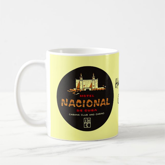 Caneca De Café Nostalgia de luxe do viagem do HOTEL NACIONAL DE (Esquerda)