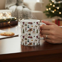 Nostalgic Holiday Toys Watercolor Mug