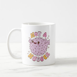 Caneca De Café Not a hugger pufferfish