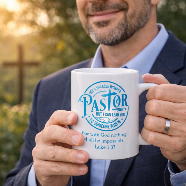 Caneca De Café Not A Miracle Worker Blue Pastor Appreciation (Criador carregado)