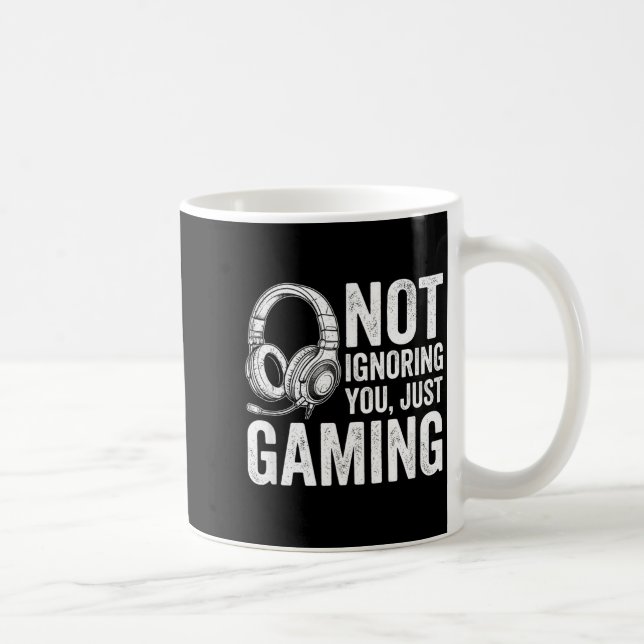 Caneca De Café Not Ignoring You Gaming Headset Graphic Video Game (Direita)