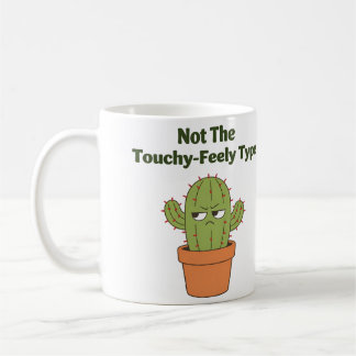 Caneca De Café Not The Touchy-Feely Type Cactus | Funny Introvert