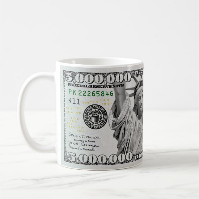 Caneca De Café Nota de Cinco Milhões de Dólares (Esquerda)
