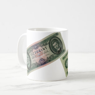 Caneca De Café Nota Húngara 10 Forint HUF Green Note Bill