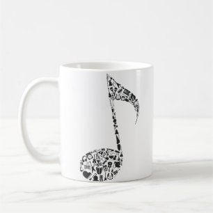 Caneca De Café Nota musical para cantor