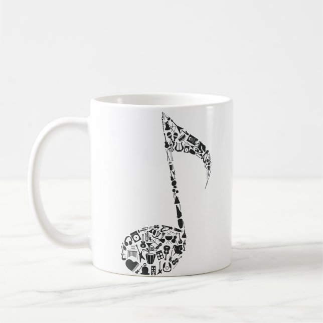 Caneca De Café Nota musical para cantor (Esquerda)