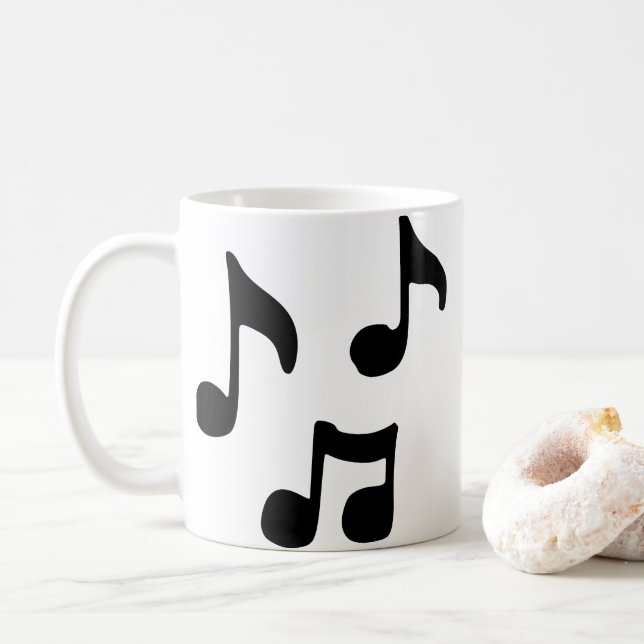 Caneca De Café Notas de Música (Com Donut)