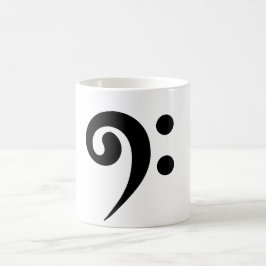 Caneca De Café Notas de Música do Bass Clef