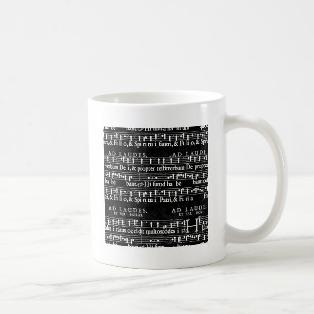 Caneca De Café notas de música grunge (Direita)