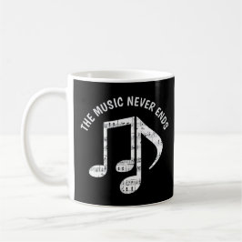 Caneca De Café Notas de Música Preta