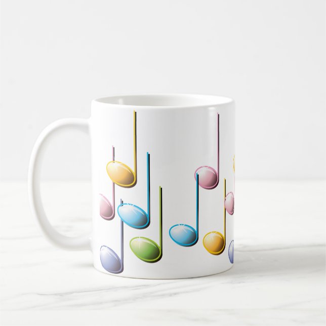 Caneca De Café Notas Musicais (Esquerda)