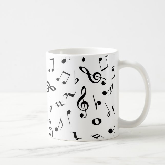 Caneca De Café notas musicais (Direita)